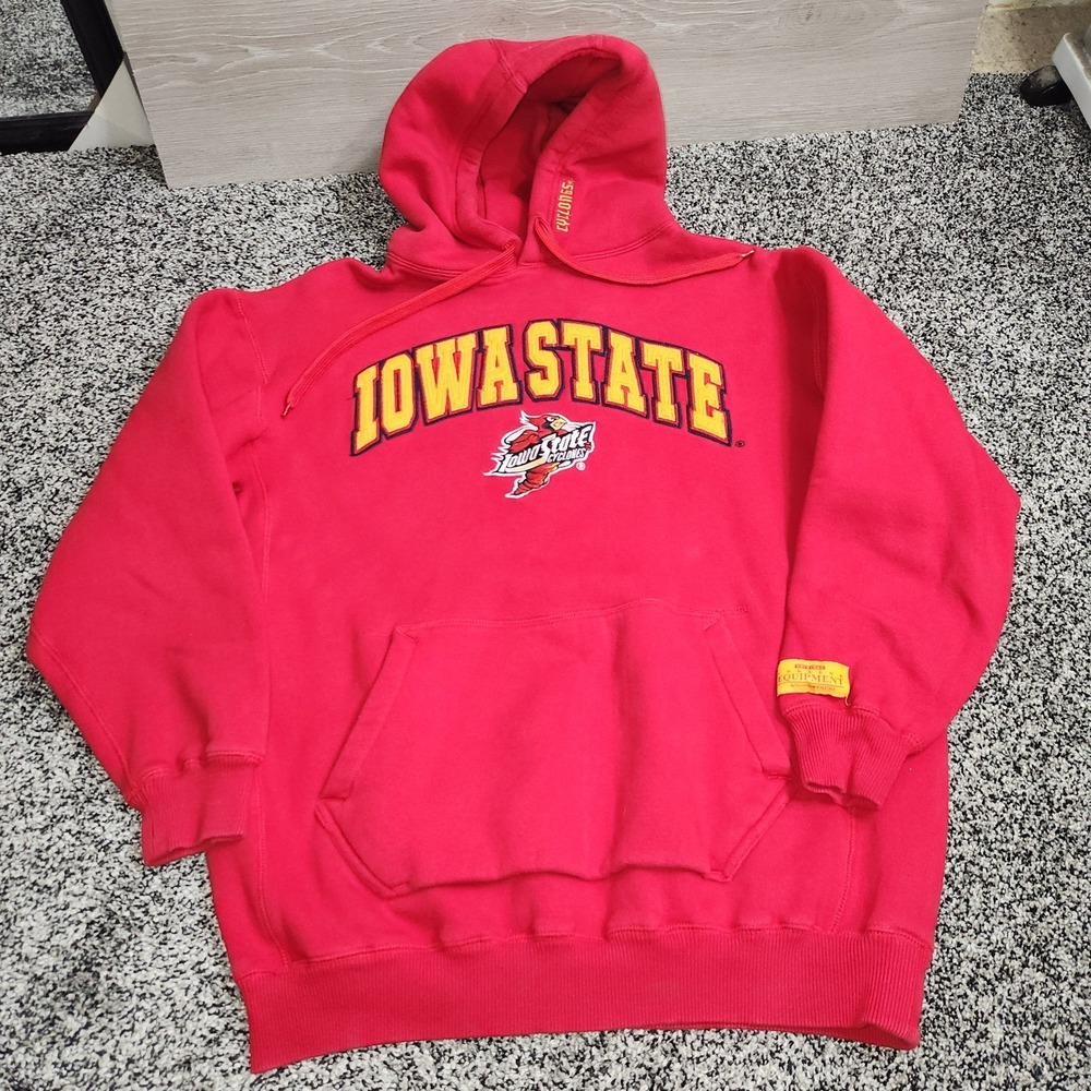 Vtg 90s Iowa State Cyclones Hoodie Original College Equipment Colosseum Unisex L